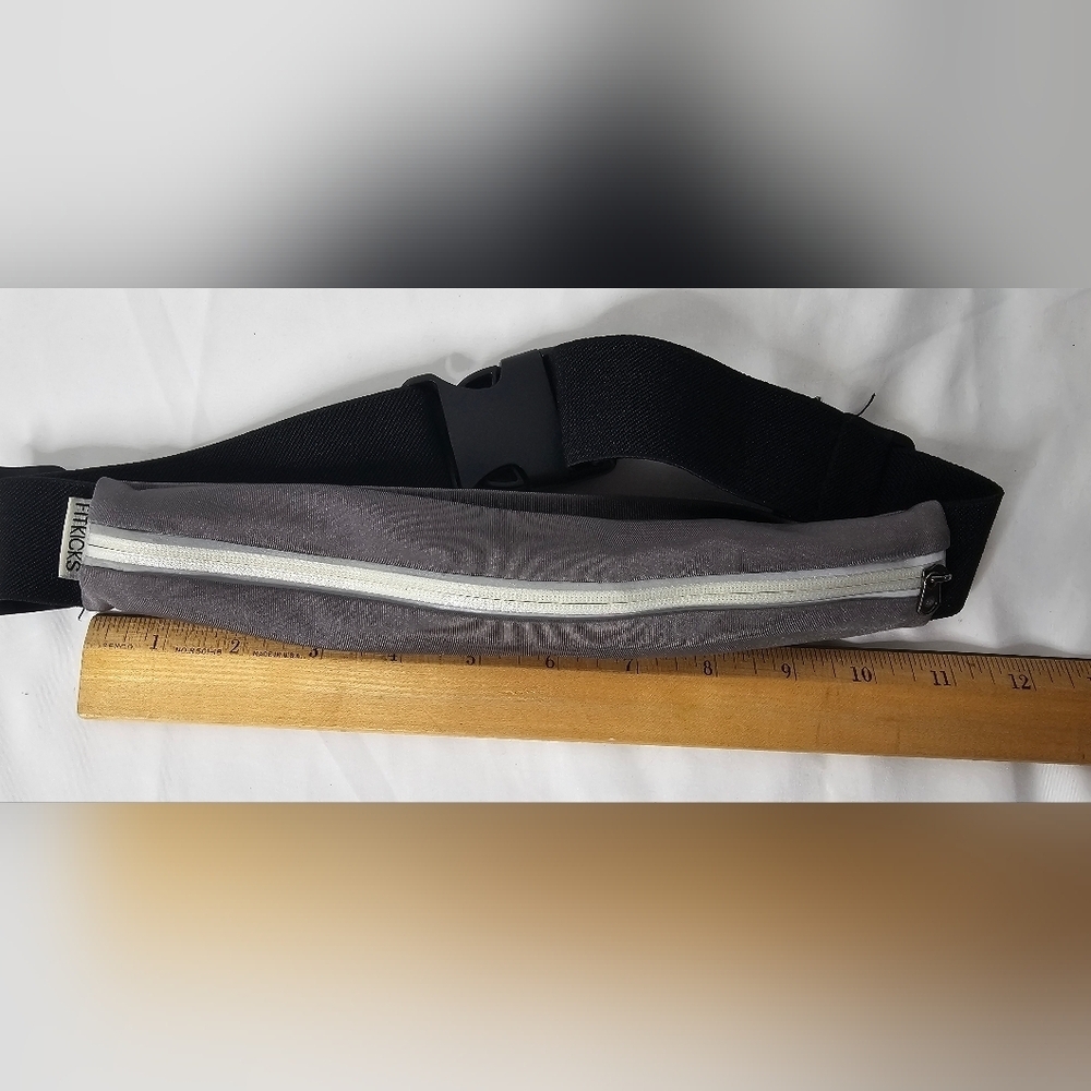 FITKICKS Unisex women’s Men's Gray & Black Waist Fanny Belt Bag - Picture 7 of 7
